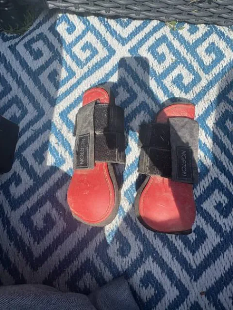 New Guêtres NORTON - Couleur : rouge, néoprène noir, Taille Guêtres