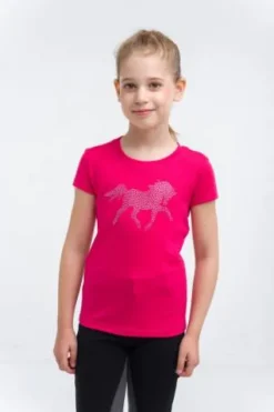 New Haut d'équitation CRYSTAL FOAL - - Manches courtes Enfant Tenue D'Équitation Enfant·T-Shirts équitation Enfant|Tenue D'Équitation Enfant·Polos Et Chemises