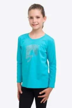 Outlet Haut d'équitation Jumping Star Kids - - Manches lounges Enfant Tenue D'Équitation Enfant·T-Shirts équitation Enfant|Tenue D'Équitation Enfant·Polos Et Chemises