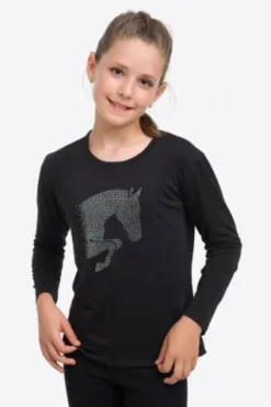 Outlet Haut d'équitation Jumping Star Kids - - Manches lounges Enfant Tenue D'Équitation Enfant·T-Shirts équitation Enfant|Tenue D'Équitation Enfant·Polos Et Chemises
