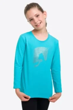Outlet Haut d'équitation Jumping Star Kids - - Manches lounges Enfant Tenue D'Équitation Enfant·T-Shirts équitation Enfant|Tenue D'Équitation Enfant·Polos Et Chemises