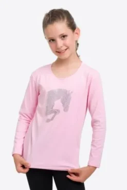 Outlet Haut d'équitation Jumping Star Kids - - Manches lounges Enfant Tenue D'Équitation Enfant·T-Shirts équitation Enfant|Tenue D'Équitation Enfant·Polos Et Chemises