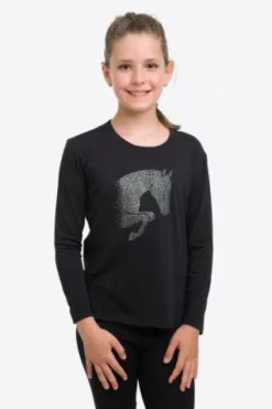 Outlet Haut d'équitation Jumping Star Kids - - Manches lounges Enfant Tenue D'Équitation Enfant·T-Shirts équitation Enfant|Tenue D'Équitation Enfant·Polos Et Chemises