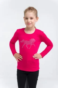New Haut d'équitation pour enfants CRYSTAL FOAL - - Manches longues Enfant Tenue D'Équitation Enfant·T-Shirts équitation Enfant|Tenue D'Équitation Enfant·Polos Et Chemises