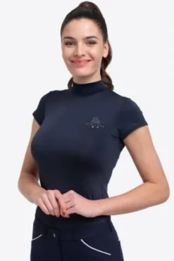 Outlet Haut d'équitation SERENE - - Manches courtes Femme Tenue D'Équitation Femme·T-Shirts équitation Femme|Tenue D'Équitation Femme·Polos Et Chemises