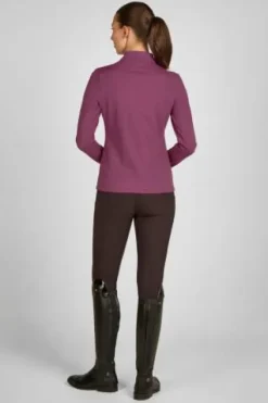 Sale Haut manches longues zip Heritage 2025 - Femme Tenue D'Équitation Femme·Polos Et Chemises