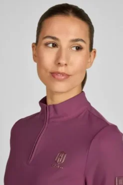 Sale Haut manches longues zip Heritage 2025 - Femme Tenue D'Équitation Femme·Polos Et Chemises