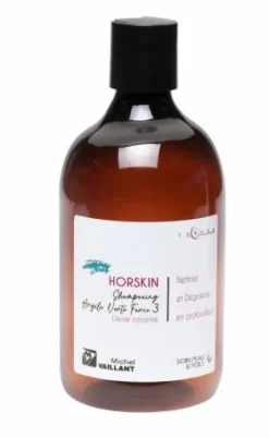 New Horskin Shampooing Liquide Concentré Argile Verte Force 3 Shampoings Pour Chevaux