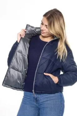 New Janari Veste Puffer - Navy/Silver Femme Tenue D'Équitation Femme·Parka, Blouson, Doudoune