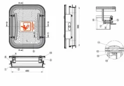Lanterneau en verre 500x400 - Aluminium Pièces Détachées Van Et Camion