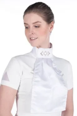 Lavallière satinée abby rosegold - - strass Femme Tenue De Concours Femme·Plastrons|Les Accessoires De Concours·Plastrons D'équitation