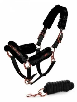 Online Licol doublé mouton et longe - DARK SKY Licols Et Longes