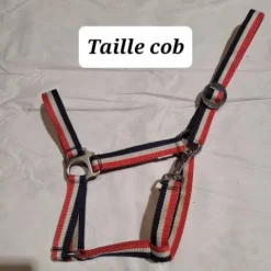 Sale Licol taille cob bleu, blanc, rouge Licols Et Longes