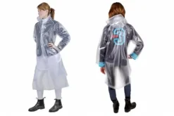 Longue veste de pluie transparente imperméable avec capuche Vêtements De Pluie