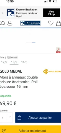 Online Mors à anneaux double brisure Anatomical Roll Mors Et Embouchures