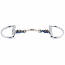 Clearance Mors à olives double brisure Blue Steel insertion cuivre et passage langue Mors Et Embouchures