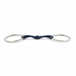 Best Mors Blue Steel grands anneaux plats double brisure - Mors Et Embouchures