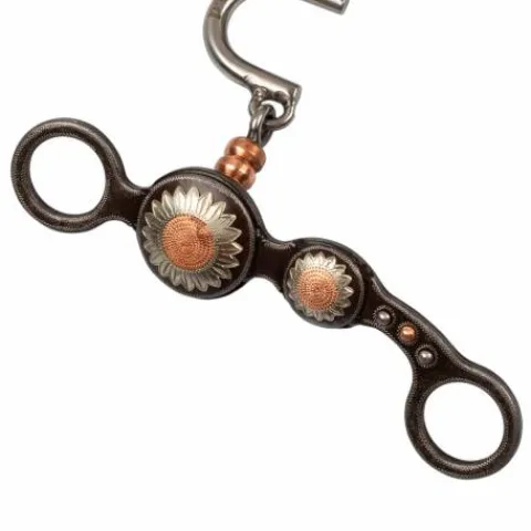 New Mors correctionnel fer forgé à décor floral - - Fer noir Mors Western|Mors Et Embouchures