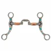 Best Mors correctionnel fer forgé rouleaux cuivre et perles turquoise - Mors Western|Mors Et Embouchures