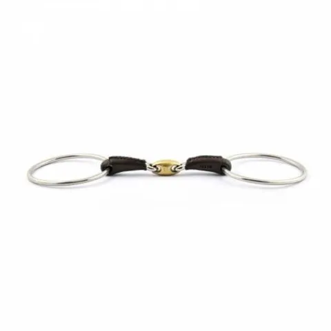 Clearance Mors grands anneaux double brisure recouvert de cuir - Jump'in Mors Et Embouchures