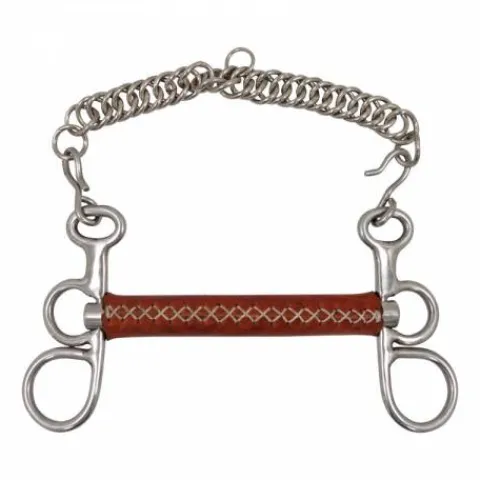 Best Mors inox coup de poing recouvert cuir Mors Et Embouchures