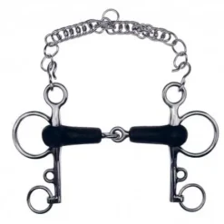 Outlet Mors pelham caoutchouc branches longues - - inox Mors Et Embouchures