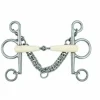 Hot Mors pelham long cheeks simple brisure - - inox et résine Mors Et Embouchures