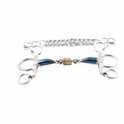 Online Mors Pelham petites branches double brisure blue steel et cuivre - Jump'in Mors Et Embouchures