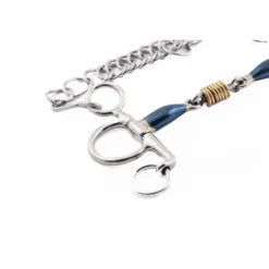 Online Mors Pelham petites branches double brisure blue steel et cuivre - Jump'in Mors Et Embouchures