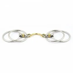 Clearance Mors quatre anneaux à rouleaux avec passage de langue - Jump'in Mors Et Embouchures