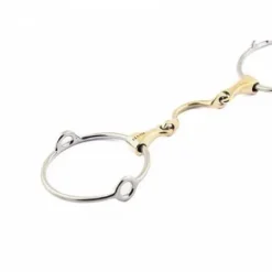 Clearance Mors releveur grands anneaux double brisure à passage de langue Mors Et Embouchures