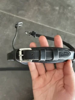 Clearance Muserolle dy’on la censé cheval cuir noir Bridons Et Brides·Muserolle