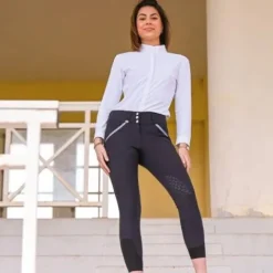 Pantalon d'équitation dame Sofia Marine - Jump'In - Tissu SOFT TEX Femme Tenue D'Équitation Femme·Pantalons Femme