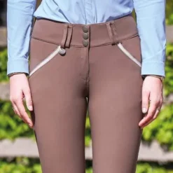 Best Pantalon d'équitation dame Sofia Grège - Jump'In - Tissu SOFT TEX Femme Tenue D'Équitation Femme·Pantalons Femme