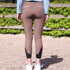 Best Pantalon d'équitation dame Sofia Grège - Jump'In - Tissu SOFT TEX Femme Tenue D'Équitation Femme·Pantalons Femme