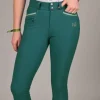 New Pantalon d'équitation Junior fille Luna Vert - Jump'In - Grip Enfant Tenue D'Équitation Enfant·Pantalons Enfant