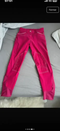 Sale Pantalon rose Fuschia XS Femme Tenue D'Équitation Femme·Pantalons Femme