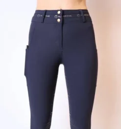 Clearance Pantalon Luna bleu marine or grip genou taille haute Femme Tenue D'Équitation Femme·Pantalons Femme