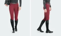 Pantalon X-Design femme Bordeaux Femme Tenue D'Équitation Femme·Pantalons Femme