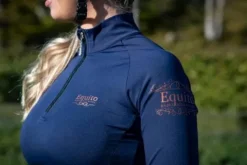 Outlet Polo Base Layer Marine Rose Gold - Femme Tenue D'Équitation Femme·Polos Et Chemises