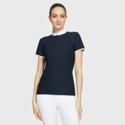 Sale Polo concours Leia Crystal manches courtes SS24 Femme La Cavalière En Concours|La Femme En Concours