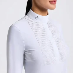 Best Polo de compétition plastron perforé CAD268 - - tissu tech Femme La Cavalière En Concours|La Femme En Concours