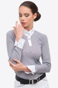 Polo de concours ASHY - - Élégance intemporelle Femme La Cavalière En Concours|La Femme En Concours