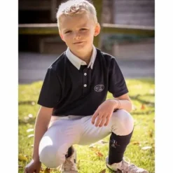 Online Polo de concours blanc manches courtes - Gaston - Jump'in Enfant Les Jeunes En Concours|Les Enfants En Concours