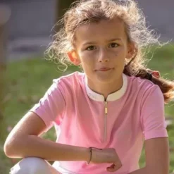 Hot Polo de concours blanc manches courtes - Charlie Enfant Les Jeunes En Concours|Les Enfants En Concours