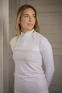 Discount Polo de concours Debbie mesh manches longues - Femme La Cavalière En Concours|La Femme En Concours