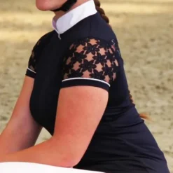 Outlet Polo de concours femme - Celeste  - Femme La Cavalière En Concours|La Femme En Concours