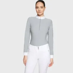 Best Polo de concours manches longues Aloise FW25 - - Tissu respirant Femme La Cavalière En Concours|La Femme En Concours