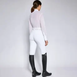 New Polo de concours manches longues Polka Dot - Femme La Cavalière En Concours|La Femme En Concours