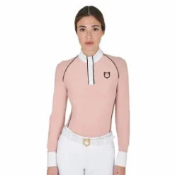Clearance Polo de concours manches longues slim fit technique - Femme La Cavalière En Concours|La Femme En Concours